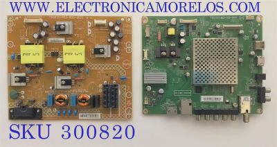 KIT DE TARJETAS PARA TV VIZIO / MAIN XFCB02K074 / 715G7911-M02-000-004T / FUENTE ADTVF3010AD7 / 715G6131-P03-W20-002S  / PANEL TPT400LA-HN02.S REV:SG02B / DISPLAY LSC400HN02 / MODELO D40-D1 LTTETV